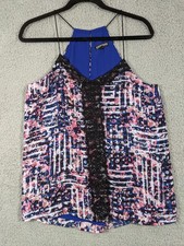 Express Cami Tank Top Womens M Blue Pink Blac...