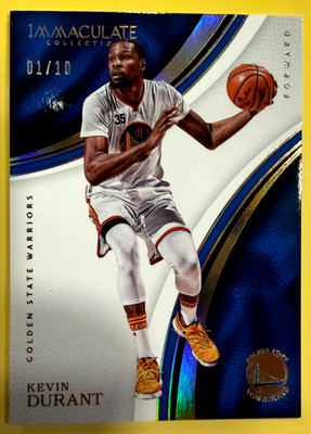 2016-17 Immaculate GOLD 01/10 BOOKEND Kevin Durant first 1 Warriors Uniform