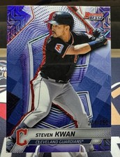 2025 Bowman’s Best - #61 Steven Kwan Purple Mojo Refractor 238/250 - Guardians