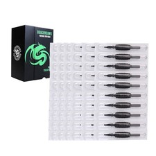 60 Counts Black Tattoo Needles Tubes with Matching Assorted