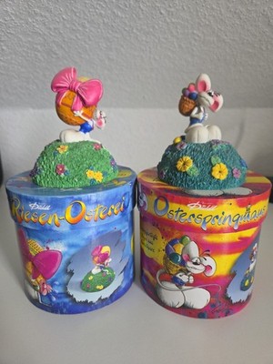 Diddl Maus Sammelfiguren Osterspringmaus und Riesen-Osterei mit Box Kunstharz
