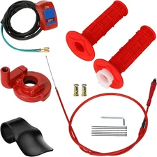 7/8" Mini Bike Throttle Assembly Kit Upgraded Throttle Cable Compatible with Col