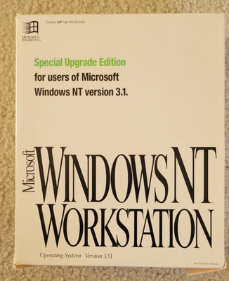 Microsoft Windows NT 3.51 Workstation Upgrade Edition w/Floppies