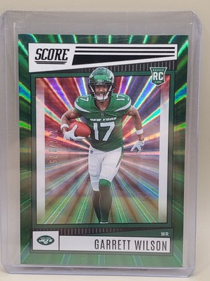 GARRETT WILSON🟢/125 GREEN RC COLOR MATCH 🟢 2022 SCORE DRAFT ROOKIE SPOKES JETS