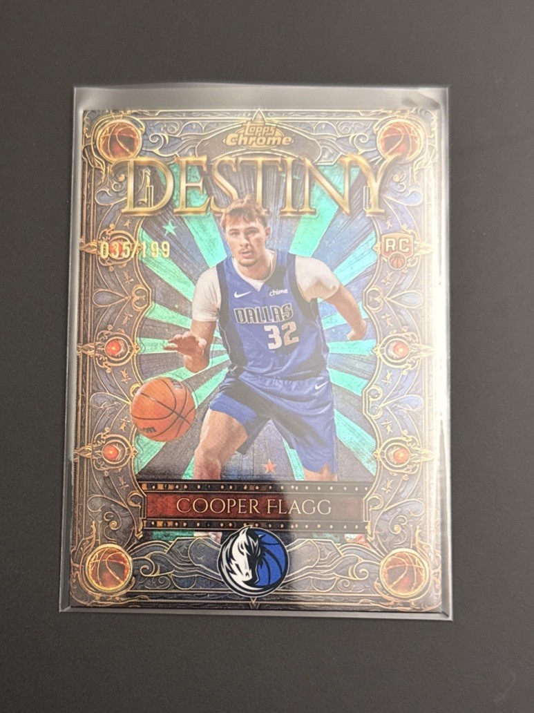 2025-26 Topps Chrome Cooper Flagg Destiny Aqua Refractor #D-1 RC Mavericks /199