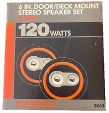 Sparkomatic 6 3 Way Door Mount Speakers Model Sk63 120 Watts New