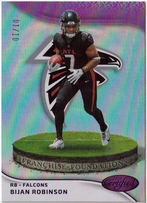 Bijan Robinson 2023 Certified Rookie #FF-4 Purple Falcons 01/10