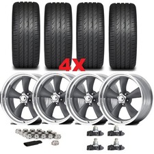 20 Custom Vintage Wheels Tires Set Torq Thrust American Racing Package Grey 20 Custom Vintage Wheels Tires Set Torq Thrust American Racing Package Grey
