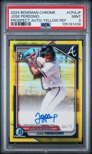 Jose Perdomo 2024 Bowman Chrome Prospect Autographs #CPAJP Yellow #66/75 PSA 9
