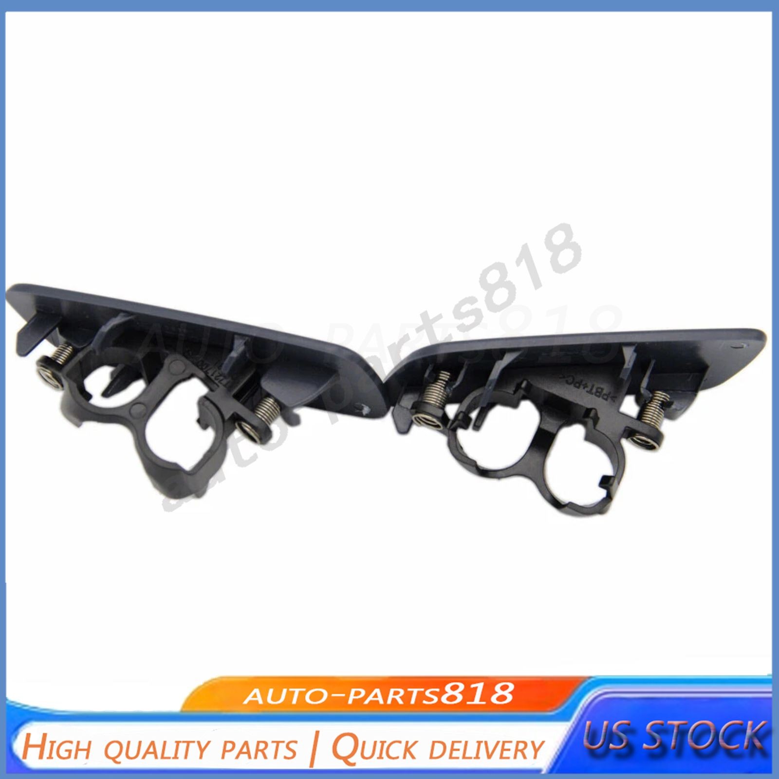 2Pcs Headlight Washer Jet Cover For 10-18 Rolls-Royce Ghost Front Driver Pass