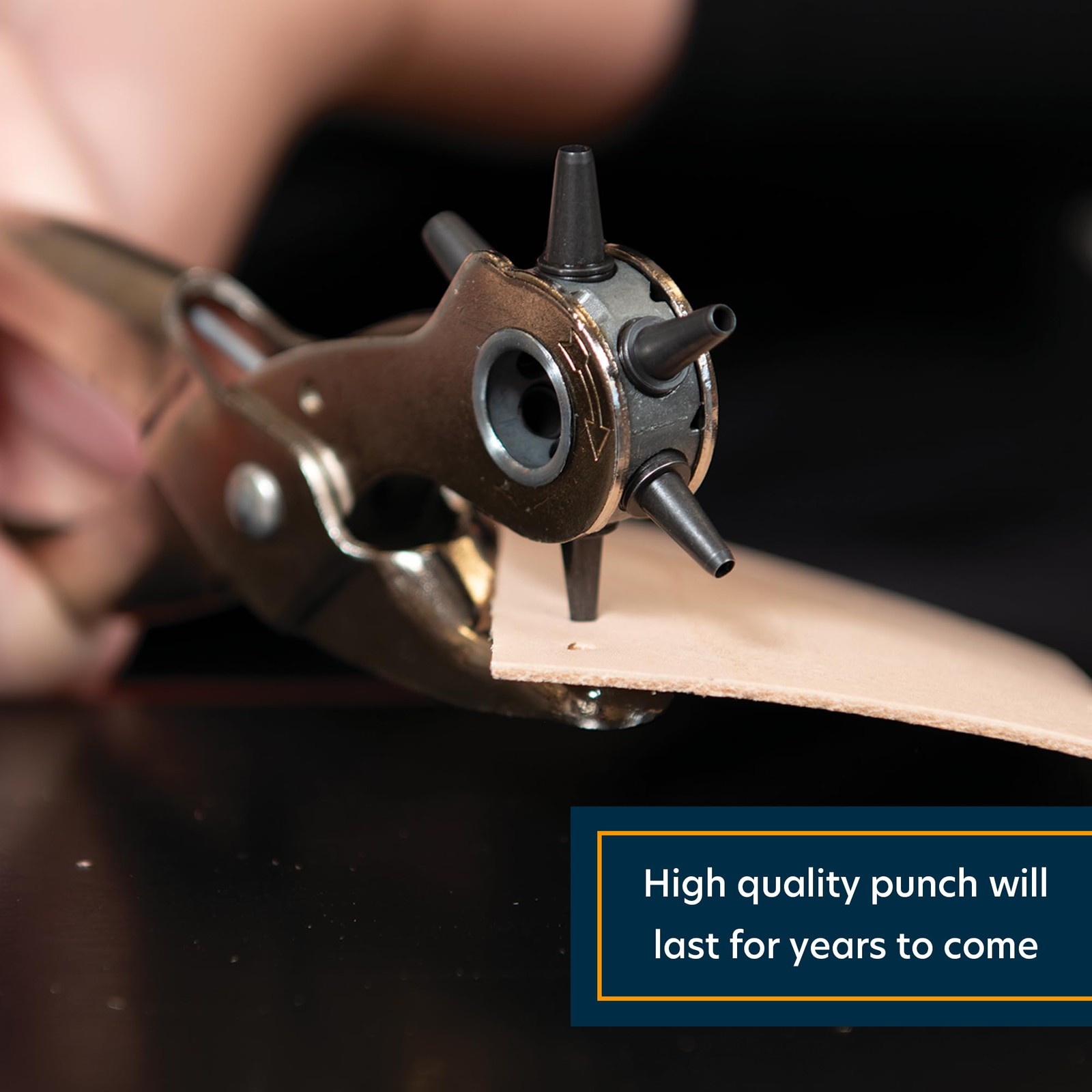 Weaver Leather Supply German Made Revolving Leather Hole Punch Tool, Adjustab...