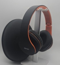 ZIHNIC WH-816 Wireless Over-Ear Headphones Black w/ Case Tested Working