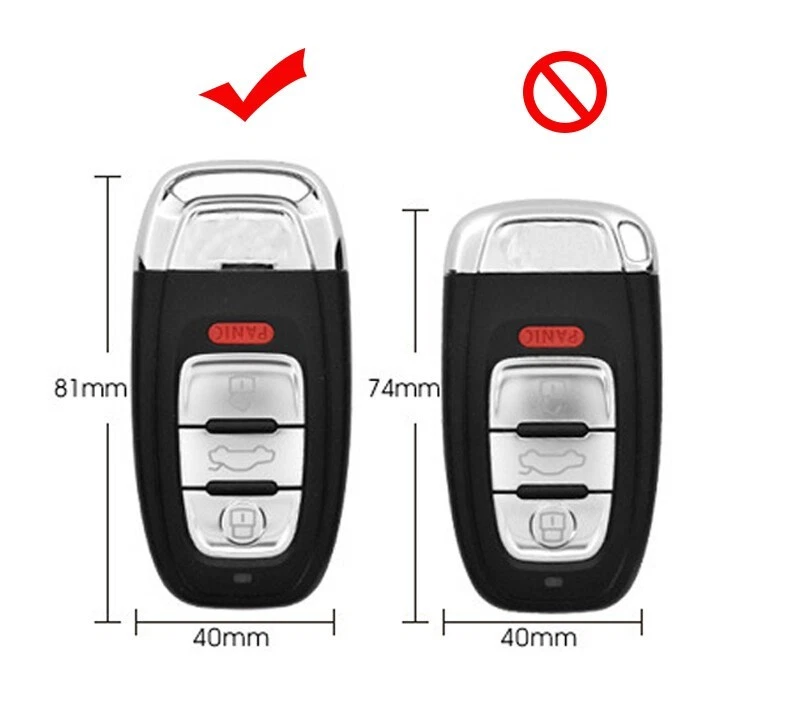 Fit Audi A6 A7 S7 A5 S5 Smart Remote Key Fob 4 Button Silicone Skin Key bag - Изображение 2 из 4