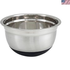 8 Quart Heavy-Duty Stainless Steel Mixing Bowl with Non-Slip Base