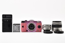 PENTAX Q7 Digital Camera Purple & Pink  [ST 6519] & 2 Lens Set From JAPAN #3540