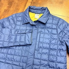 The North Face ThermoBall Eco Snap Puffer Jacket Womens Small Navy Blue