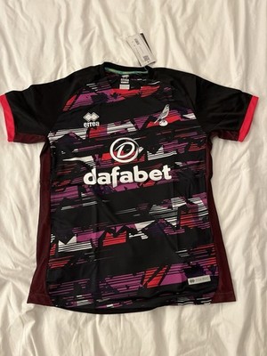 Errea FC Norwich Away Soccer Jersey Shirt Kit Black BNWT