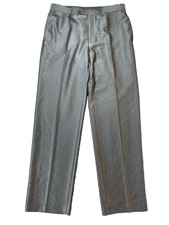 Calvin Klein Mens Dress Pants 36x32 Gray Flat Front Straight Leg Career Pants