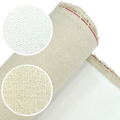 PD MEDIA Leinwand Rolle Baumwolle & Leinen 500g/m² 2,19x10m – Malerleinwand