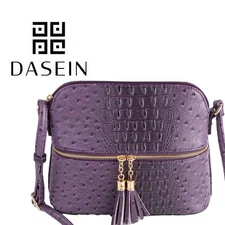 Dasein Women Tassel Zipper Pocket Crossbody Bag Shoulder Purse Fashion Travel Ba