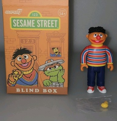 Super7 Reaction Sesame Street Ernie With Rubber Ducky Vinyl Figure