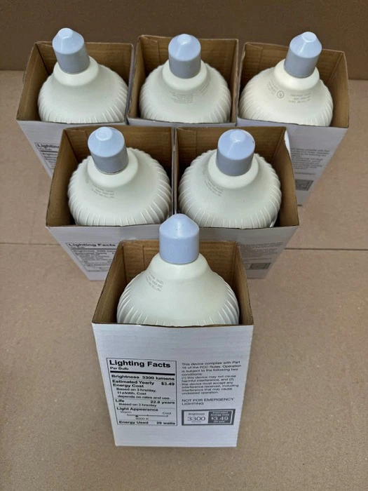 6-Pack Feit LED Light Bulb 120V Indoor/Outdoor Specialty Classic Frosted 3300lm - Image 2 of 4