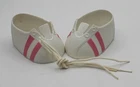 VINTAGE 1980's CABBAGE PATCH KIDS CPK WHITE & PINK TENNIS SHOES  W SOCKS LACES