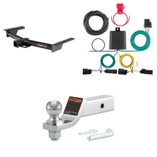CURT Trailer Hitch Tow Package With 2in Receiver, Wiring, 45295 Ball Mount-13193
