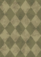 Checkered Wallpaper Peel and Stick, Green Plaid Floral Wallpaper Removable Re...