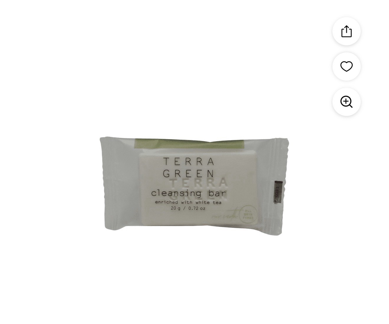 Lot of 100 Terra Green White Tea Soap Cleansing Bars 0.72 oz Hotel Travel Size