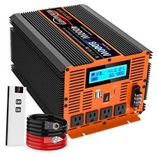 4000 Watt Pure Sine Wave Power Inverter 12V DC to 110V 120V Converter 12V-4000W