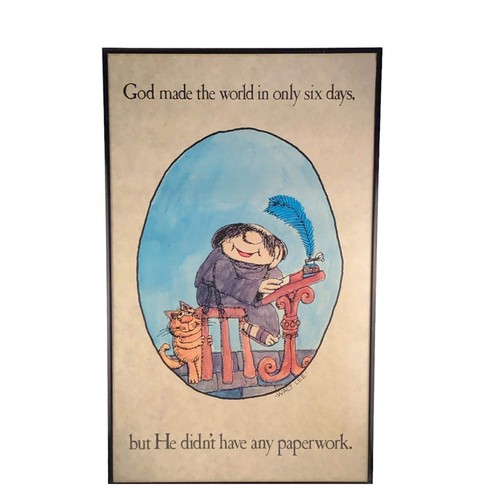 1574 - 13x21 Walt Lee God Made The World Poster Framed - |R-22|