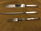 Gorham Sterling Silver 3 Piece Carving Set In Original Box Camellia — photo 4