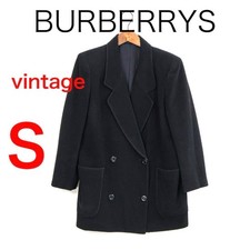 Burberry Vintage Cashmere-Blend Wool Coat, Women's Size S, Black