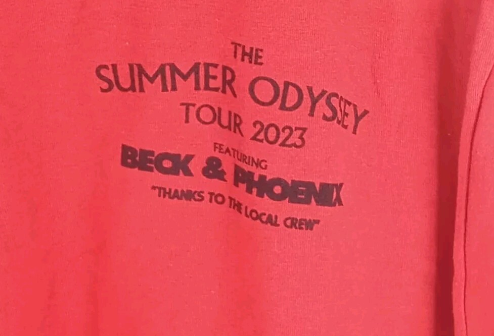 Beck Phoenix Summer Odyssey 2023 Tour Concert Local Crew T-Shirt
