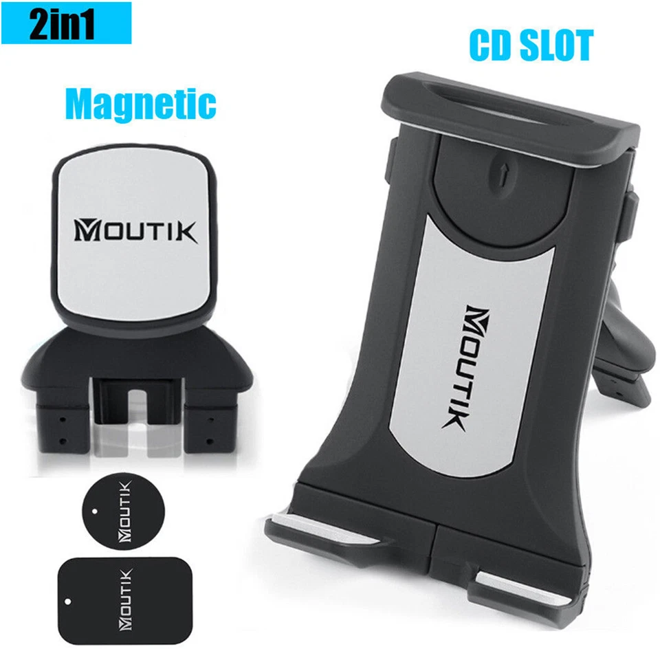 360 Car Mount Tablets Cell Phone Holder Cradle CD Slot Stand Bracket Universal - Image 2 of 4