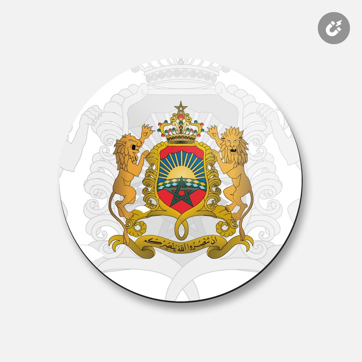 Morocco Coat Of Arms | 4'' X 4'' Round Decorative Magnet | eBay