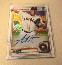Austin Hansen 2020 Bowman Chrome Mojo Refractor Auto Autograph Astros