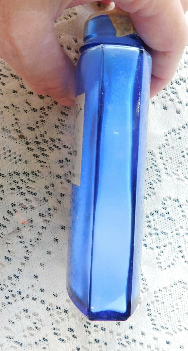 フランスアンティーク　パフュームボトル　BOURJOIS Vintage Blue Art Deco Bourjois Perfume Bottle&Small Unopened