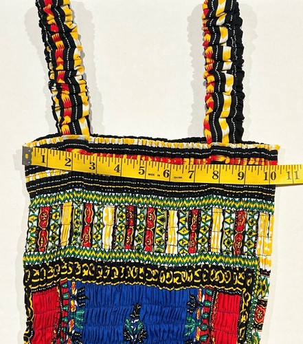 India Boutique Maxi Abito Smocked Tribale Africano Boho Hippie Festival TAGLIA UNICA - Foto 4 di 8