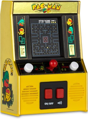 Basic Fun Arcade Classics - Pac-Man Color LCD Retro Mini Arcade Game, 2 Players