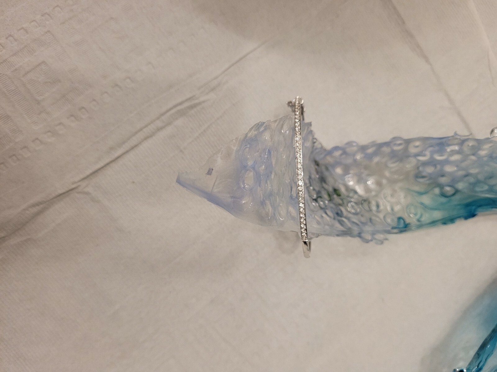 Bangle with Round cut CZ set in Channel setting, Rhodium plated oval Bracelet-image