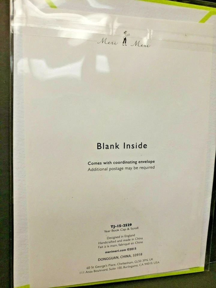 Graduation Congratulations Embellished 5" x 7" Greeting Card Cap Tassel Diploma  - Image 2 of 2