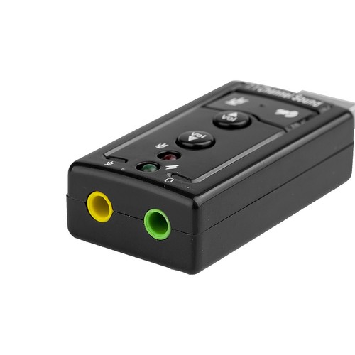 USB Audio Adapter Virtual 7.1CH Surround Sound 3.5mm Out Mic In Volume Control - 第 2/8 張圖片