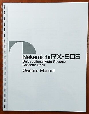 Nakamichi Rx 505 Manual