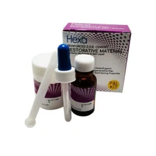 Hexa Restorative Material Z.O.E. Cement - 38g Powder and 14ml Liquid. Polymer