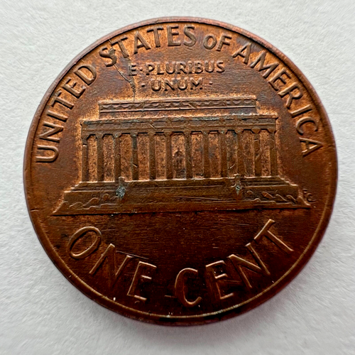 1986 P Lincoln Memorial Cent Mint Error Retained Interior Die Break RIDB - US 1C - Picture 3 of 7
