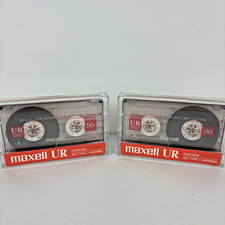 Maxell UR 90 Minute Blank Audio Cassette Tapes Normal Bias 2 new unsealed