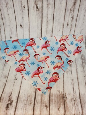 DOG BANDANNA OVER THE COLLAR CHRISTMAS FLAMINGOS SANTA HAT BUY 5 GET 1 FREE 