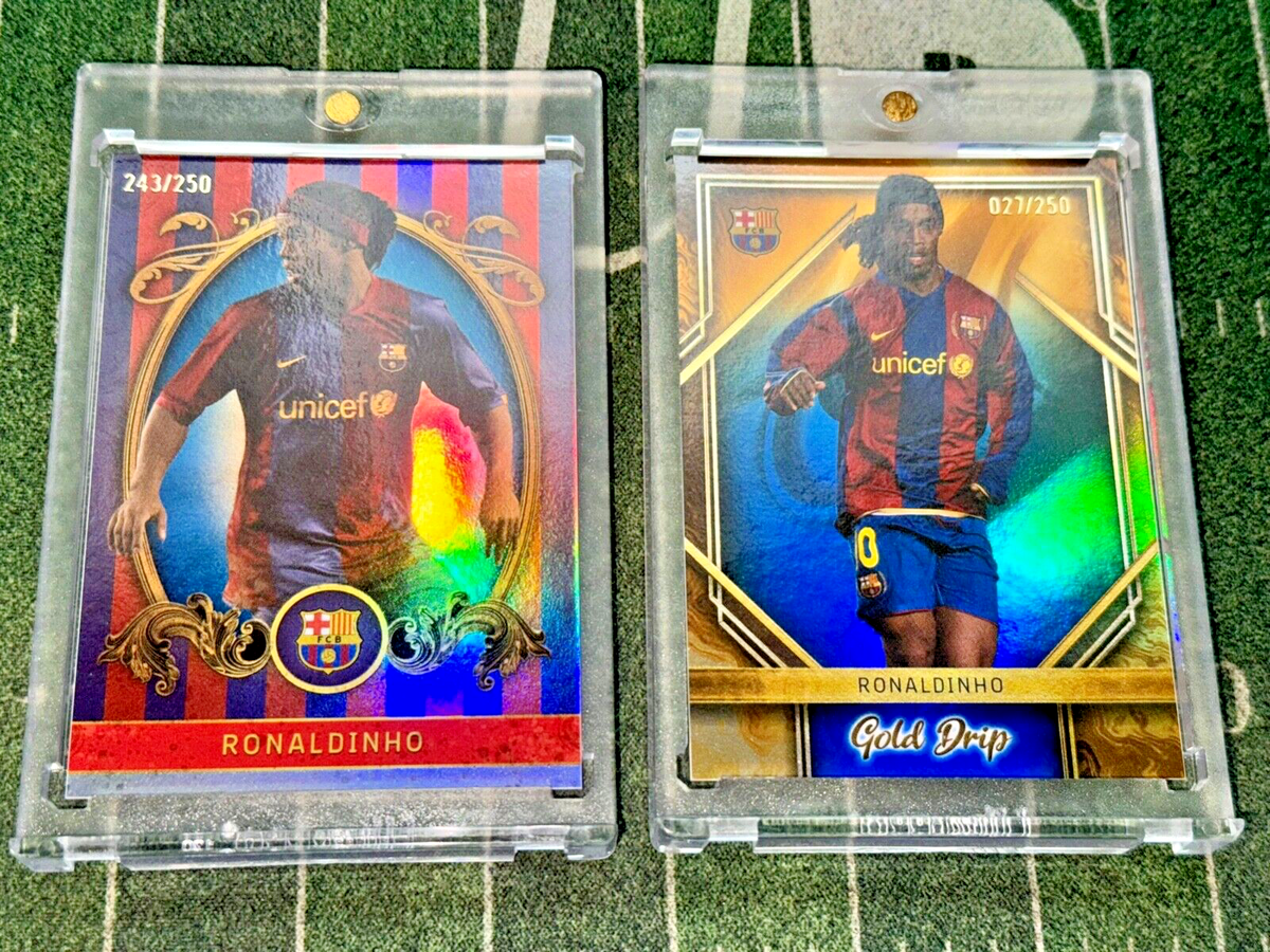 2023-24 Topps FC Barcelona Team Set Ronaldinho LOT /250 Blue